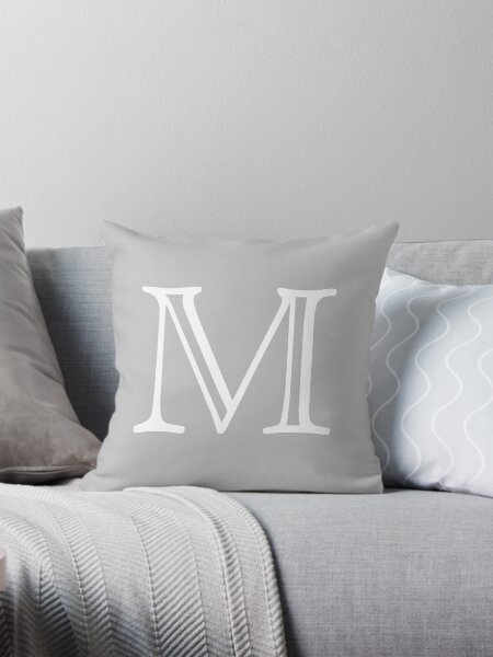 Item preview, Silver Gray Basic And Elegant Monogram M designed and sold by rewstudio.