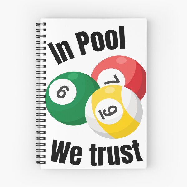 Aperçu de l'œuvre In Pool We Trust - Chemise de billard blanche créée et vendue par PrintPallete.