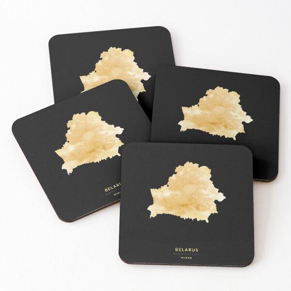Item preview, Belarus map in gold color designed and sold by Jerhus.