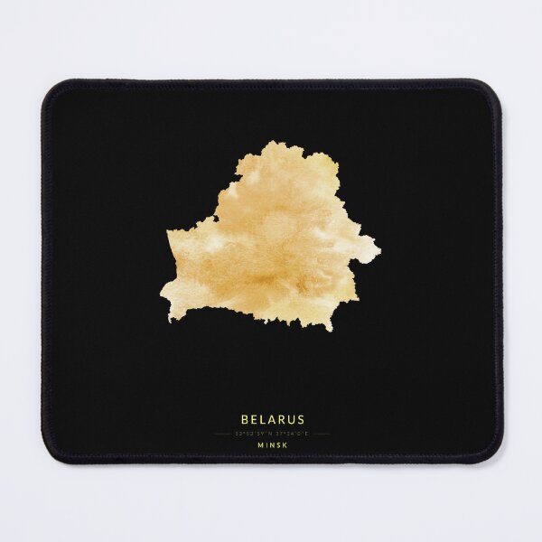 Item preview, Belarus map in gold color designed and sold by Jerhus.