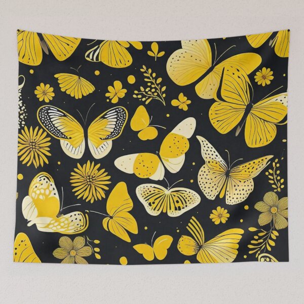 Artikelvorschau, 001 Yellow Butterfly Nordic Minimalist Design entworfen und verkauft von Alexis Art Collection.