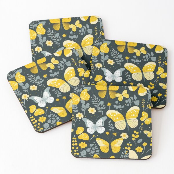 Item preview, 002 Yellow Butterfly Nordic Minimalist Design designed and sold by Alexis Art Collection.