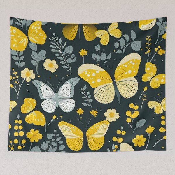 Artikelvorschau, 002 Yellow Butterfly Nordic Minimalist Design entworfen und verkauft von Alexis Art Collection.