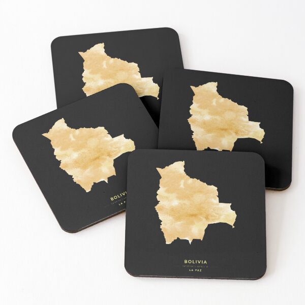 Item preview, Bolivia map in gold color designed and sold by Jerhus.