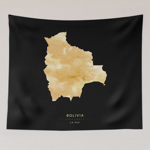 Item preview, Bolivia map in gold color designed and sold by Jerhus.