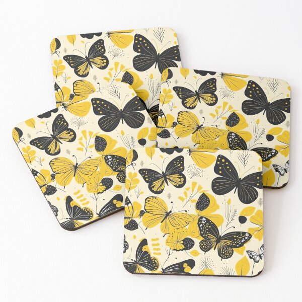 Item preview, 004 Yellow Butterfly Nordic Minimalist Design designed and sold by Alexis Art Collection.