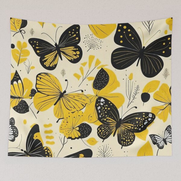 Artikelvorschau, 004 Yellow Butterfly Nordic Minimalist Design entworfen und verkauft von Alexis Art Collection.