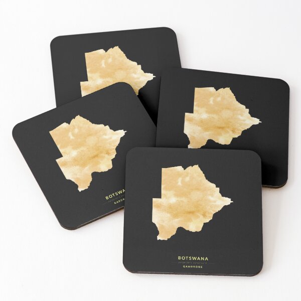 Item preview, Botswana map in gold color designed and sold by Jerhus.
