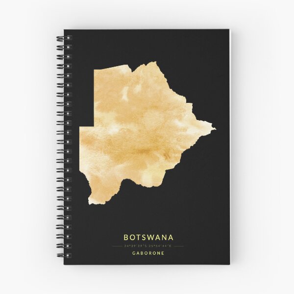 Item preview, Botswana map in gold color designed and sold by Jerhus.