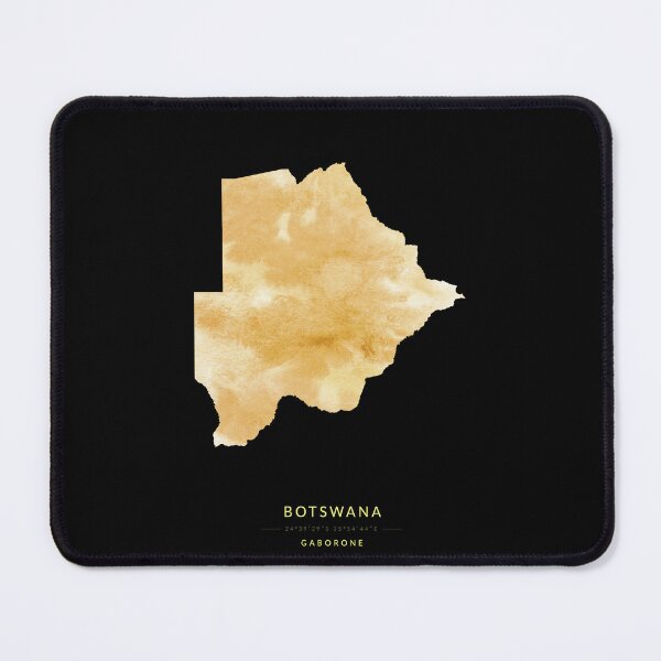 Item preview, Botswana map in gold color designed and sold by Jerhus.