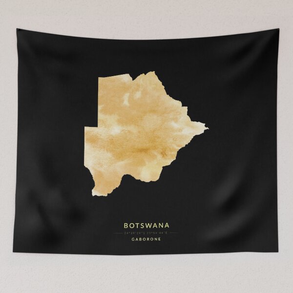 Item preview, Botswana map in gold color designed and sold by Jerhus.