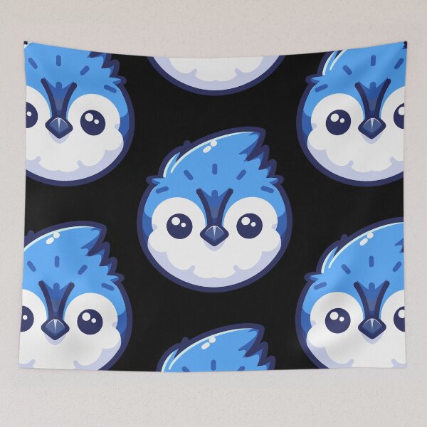 Item preview, Cute Vectoral Blue Jay Face designed and sold by ArtfulWeave.