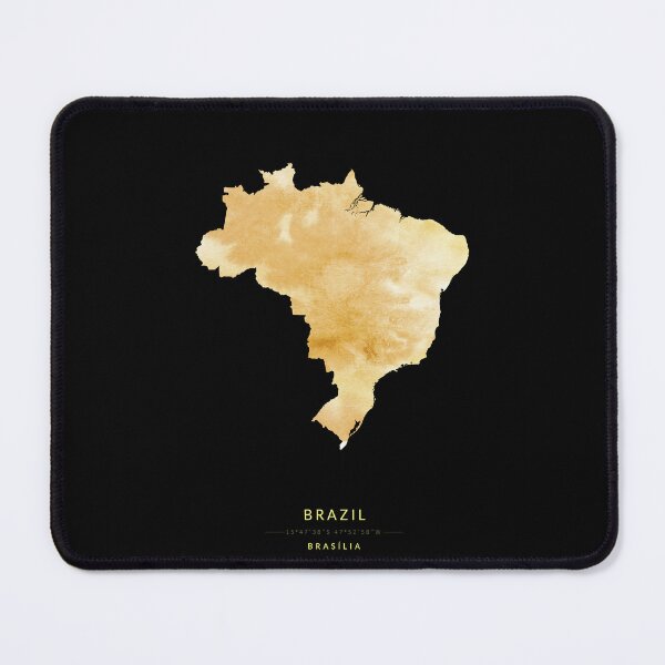 Item preview, Brazil map in gold color designed and sold by Jerhus.