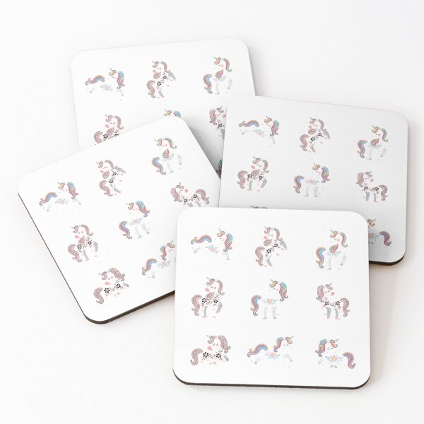 Item preview, Beautiful and happy unicorns playing outdoors designed and sold by huape.