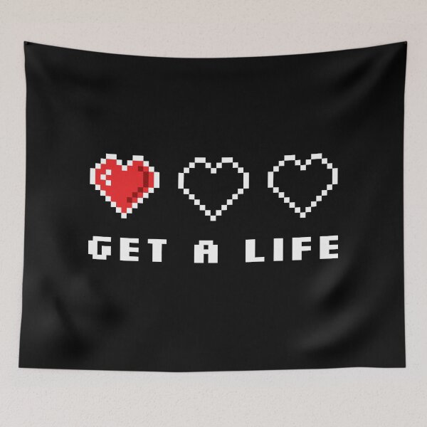 Item preview, Get a life! (pixel heart - Gamer Life) designed and sold by frikybomb.
