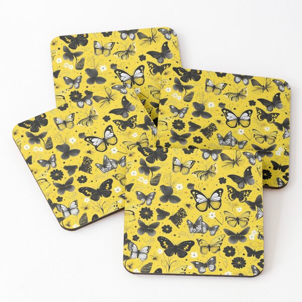 Item preview, 007 Yellow Butterfly Nordic Minimalist Design designed and sold by Alexis Art Collection.