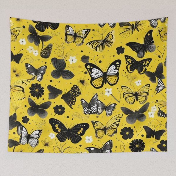 Artikelvorschau, 007 Yellow Butterfly Nordic Minimalist Design entworfen und verkauft von Alexis Art Collection.
