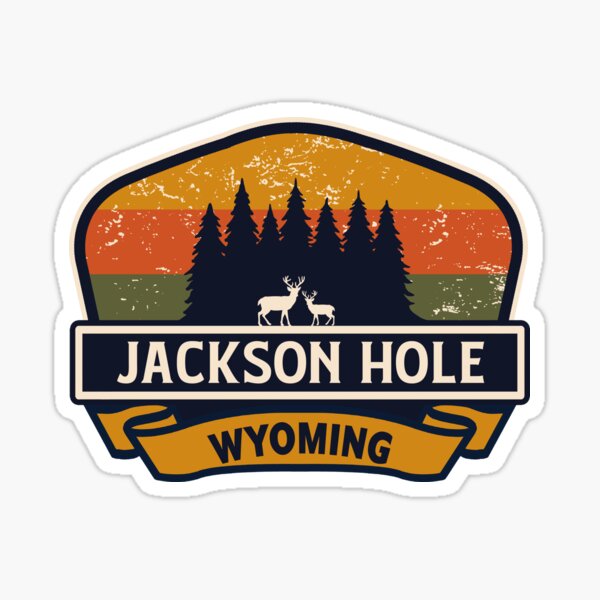 Jackson Hole Wyoming-Vintage Sticker