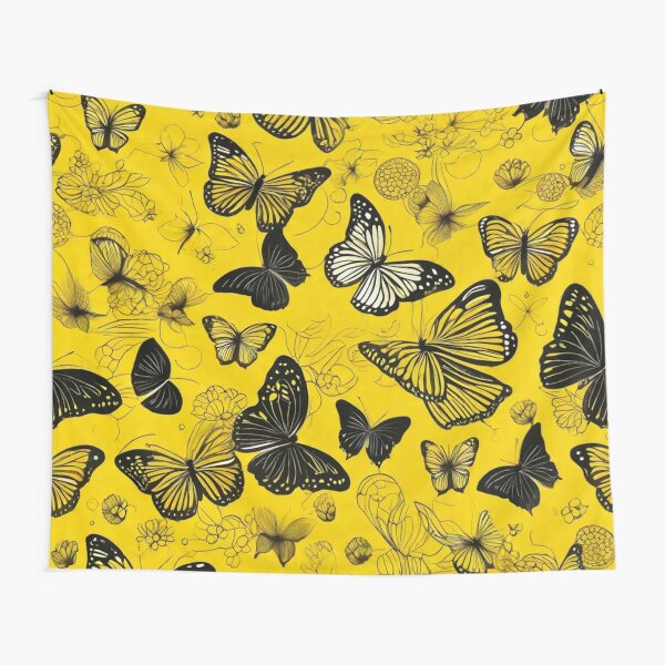 Item preview, 008 Yellow Butterfly Nordic Minimalist Design designed and sold by Alexis Art Collection.