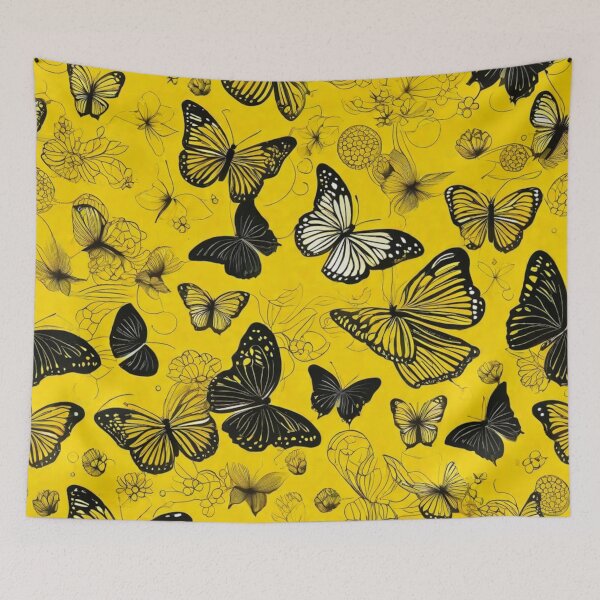 Artikelvorschau, 008 Yellow Butterfly Nordic Minimalist Design entworfen und verkauft von Alexis Art Collection.