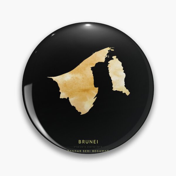 Item preview, Brunei map in gold color designed and sold by Jerhus.