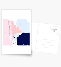 Modern Abstract Brush Stroke Art Postcards