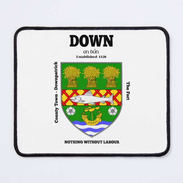 Item preview, Irish County Down Ireland Crest, Translation & More designed and sold by REAL IRISH GIFTS.