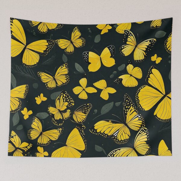 Artikelvorschau, 009 Yellow Butterfly Nordic Minimalist Design entworfen und verkauft von Alexis Art Collection.