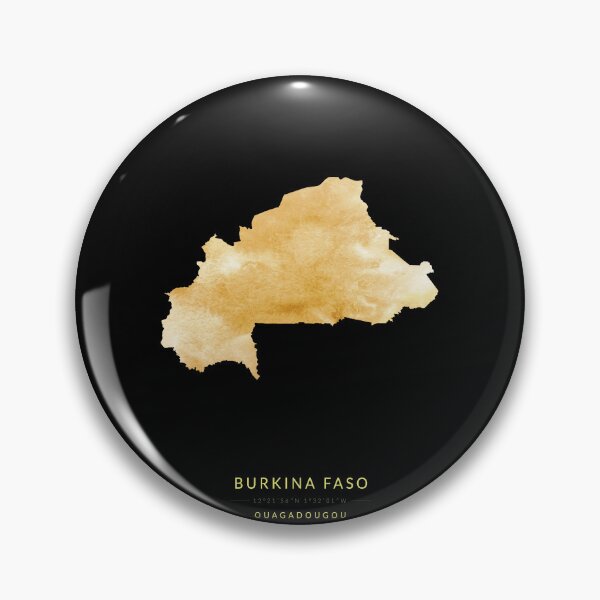 Item preview, Burkina Faso map in gold color designed and sold by Jerhus.