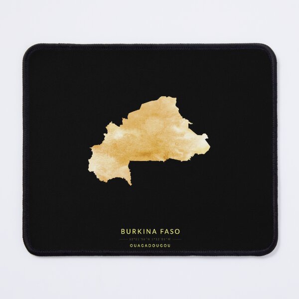 Item preview, Burkina Faso map in gold color designed and sold by Jerhus.