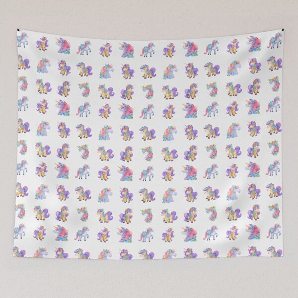 Item preview, Beautiful and happy unicorns playing outdoors designed and sold by huape.