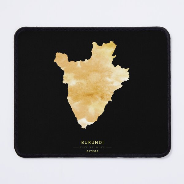 Item preview, Burundi map in gold color designed and sold by Jerhus.