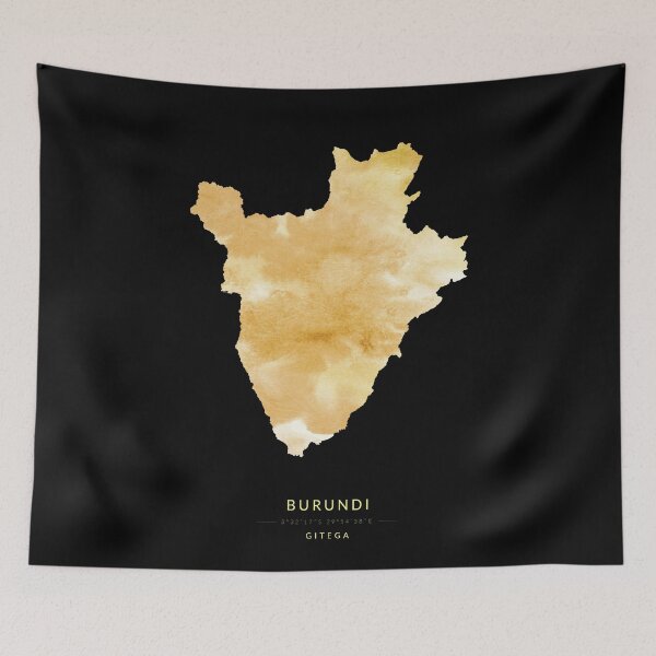Item preview, Burundi map in gold color designed and sold by Jerhus.