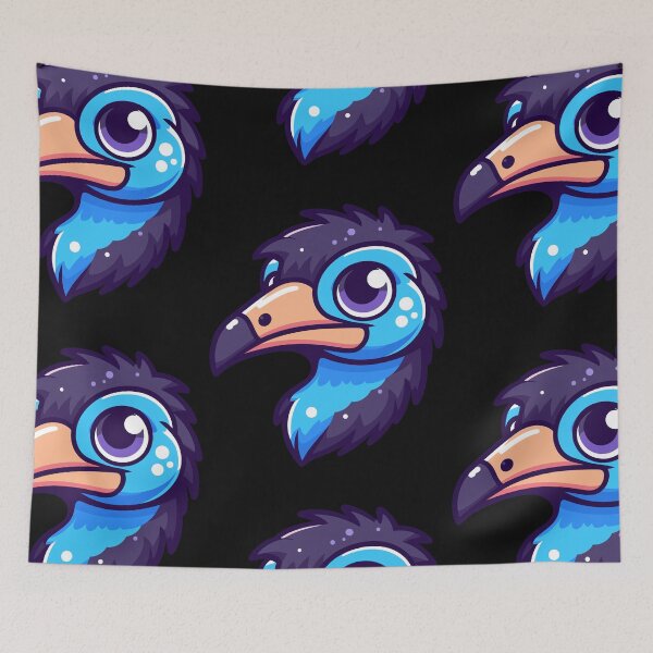 Item preview, Cute Vectoral Cassowary Face designed and sold by ArtfulWeave.