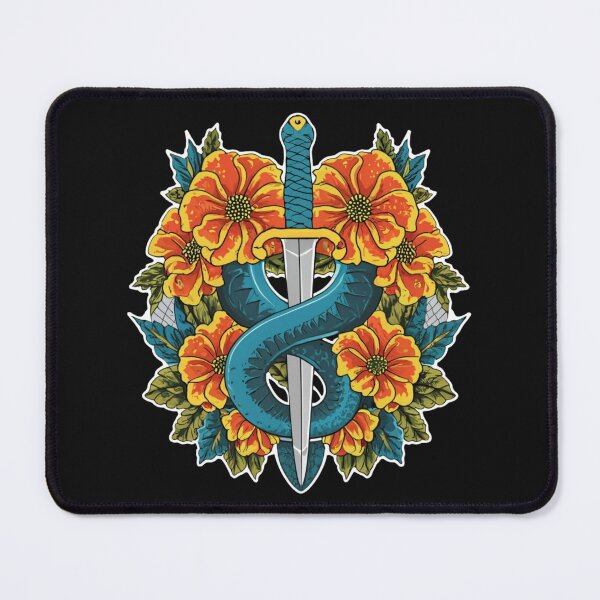 Item preview, American Traditional Snake and Dagger designed and sold by Goku Creations.