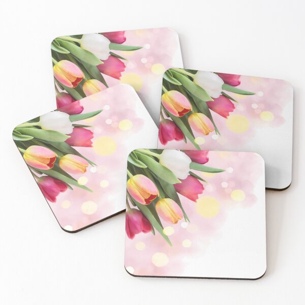 Item preview, ฺTulip bouquet in bokhe background designed and sold by WhiteDoveArt.