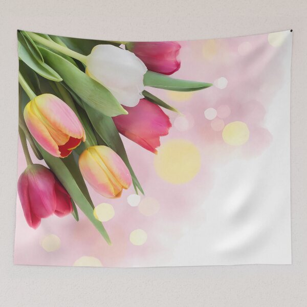 Item preview, ฺTulip bouquet in bokhe background designed and sold by WhiteDoveArt.