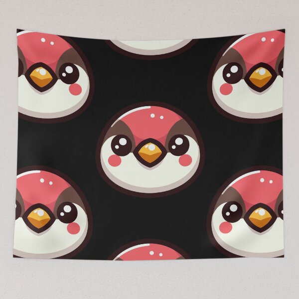 Item preview, Cute Vectoral Finch Face designed and sold by ArtfulWeave.