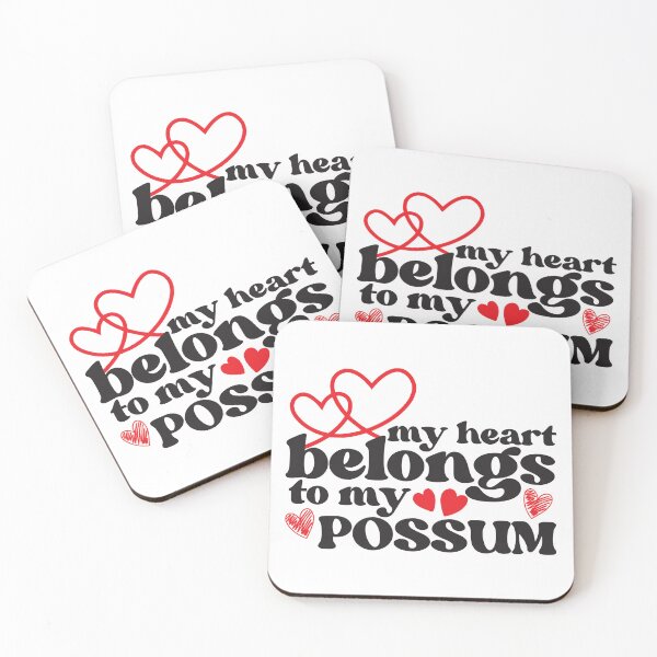 Item preview, my heart belongs to my possum Valentines Day funny opossum  designed and sold by teeshop87.