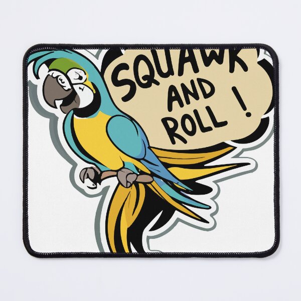 Item preview, Squawk and Roll Macaw Comic Sticker designed and sold by NiftyWrx.