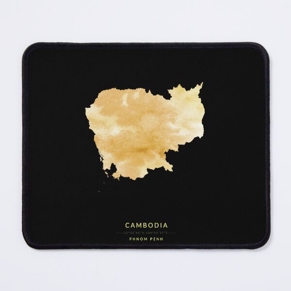 Item preview, Cambodia map in gold color designed and sold by Jerhus.