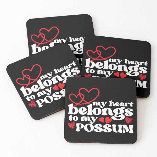 Item preview, my heart belongs to my possum Valentines Day funny opossum  designed and sold by teeshop87.