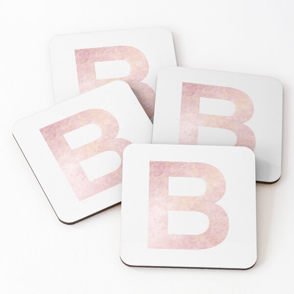 Item preview, Initial B with pink marble effect designed and sold by alessiazoe.