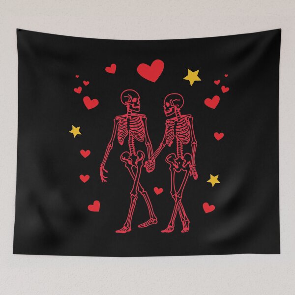 Item preview, Loving couple of red preppy skeletons designed and sold by ShirtSensation.