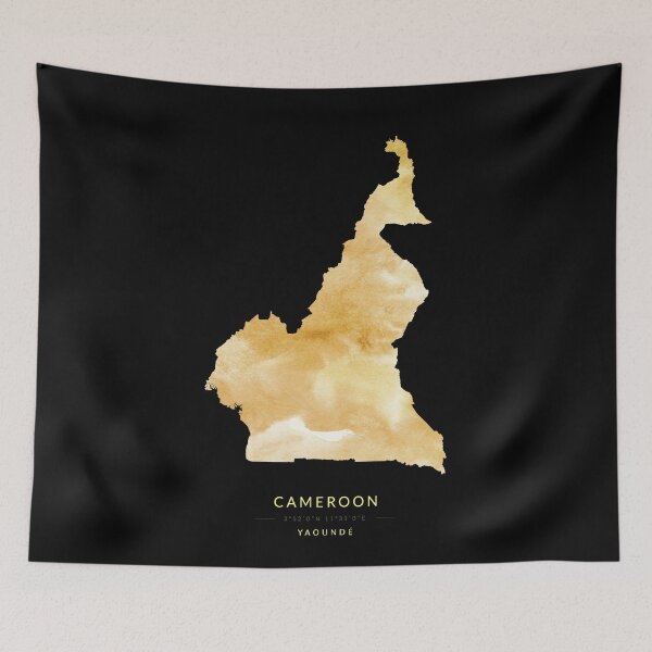 Item preview, Map of Cameroon in gold color designed and sold by Jerhus.
