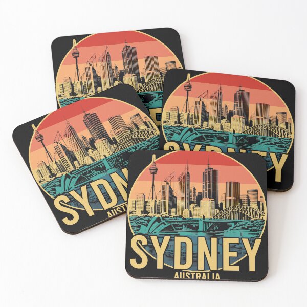 Item preview, Retro atardecer Sydney Australia designed and sold by DynastyArt.