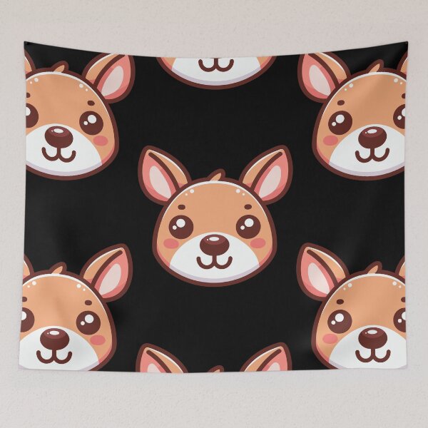 Item preview, Cute Vectoral Kangaroo Face designed and sold by ArtfulWeave.
