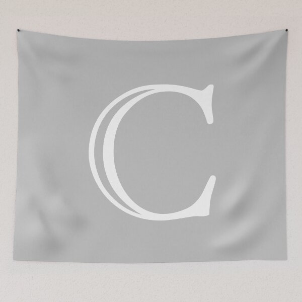 Item preview, Silver Gray Basic And Elegant Monogram C designed and sold by rewstudio.
