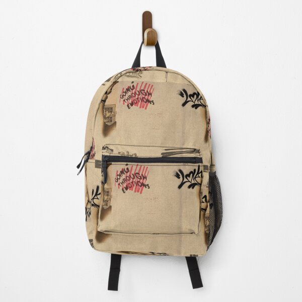 Item preview, Street Art in Old Burned Canvas Paper with Graffiti text designed and sold by Kai Multiverse.