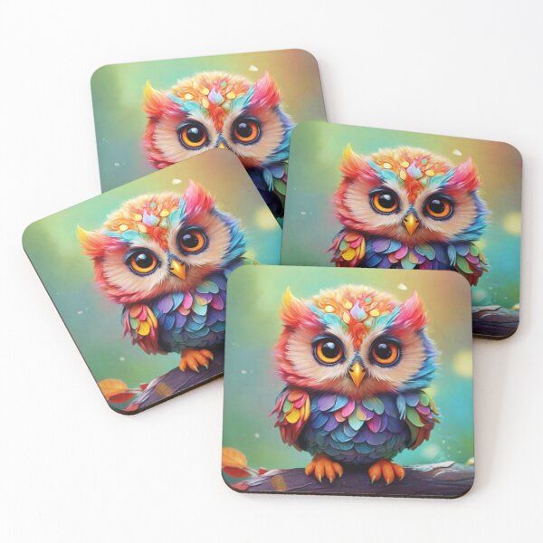 Item preview, Whimsy Beautiful Colorful Baby Owl designed and sold by T-shirtMill.